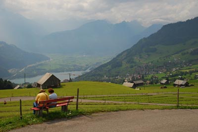 Taking in the view in Heidiland