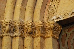 Details of the 12th century monastery west wall.
