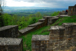 Ruins of a once mighty fortress from the 12th century