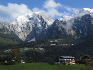 The Hoher Goll mountain in the afternoon at Berchtesgaden